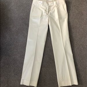 J Crew Eggshell tailored pants lined w/cuff